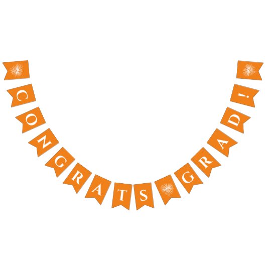 Orange | Glückwunsch Grad Jagdfahnen / Feuerwerksk Wimpelkette (Alle)