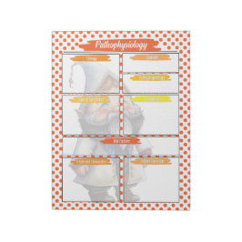 Orange Gnome Nursing - Pathophysiologie - Vorlage Notizblock