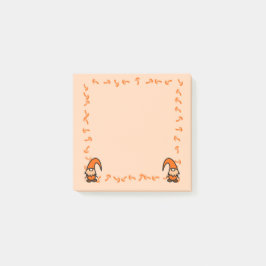 Orange Gnomen mit Pilzen Post-it-Notizen Post-it Klebezettel