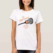 Orange Go Team Lacrosse Mama T-Shirt (Vorderseite)