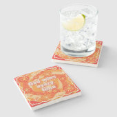 orange God wins everytime christian faith Steinuntersetzer (Seitenansicht)