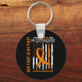 Orange GodTochter Leukemia Cancer Awareness Ameri Schlüsselanhänger (Vorderseite)