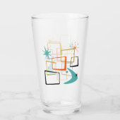 Orange Gold Atomares Boomerang Mitte des Jahrhunde Glas (Rückseite)