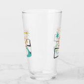 Orange Gold Atomares Boomerang Mitte des Jahrhunde Glas (Links)