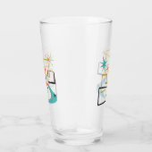 Orange Gold Atomares Boomerang Mitte des Jahrhunde Glas (Rechts)