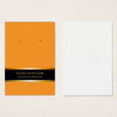Orange Gold Black Custom Earring Card (Vorne & Hinten)