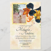 Orange, Gold, Blue Tiger Lily, Calla Lily Wedding (Vorderseite)