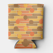Orange, Gold, braune Rechtecke und Kreise Dosenkühler (Vorderseite)