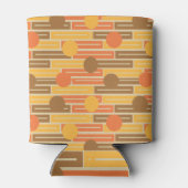 Orange, Gold, braune Rechtecke und Kreise Dosenkühler (Rückseite)