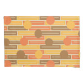 Orange, Gold, braune Rechtecke und Kreise Kissenbezug (Vorderseite)