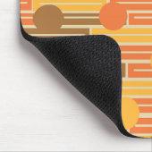 Orange, Gold, braune Rechtecke und Kreise Mousepad (Ecke)