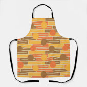 Orange, Gold, braune Rechtecke und Kreise Schürze (Vorderseite)