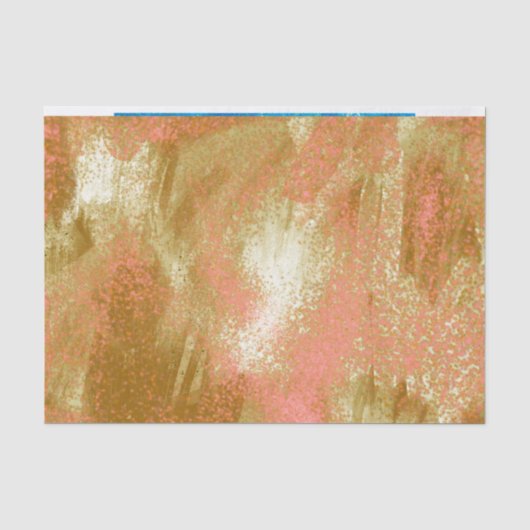 Orange Gold Brown Abstrakt Seidenpapier (Vorderseite)