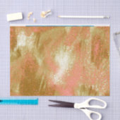 Orange Gold Brown Abstrakt Seidenpapier (Handwerk)