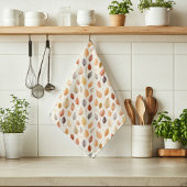 Orange Gold Brown Watercolor Muster Herbstleaves Geschirrtuch