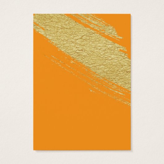 Orange Gold Brush Earring Display Cards (Rückseite)