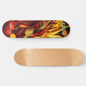 Orange Gold 'Chinesisches Jahr des Drachen 2024' Skateboard (Horizontal)