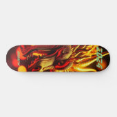 Orange Gold 'Chinesisches Jahr des Drachen 2024' Skateboard (Horizontal)