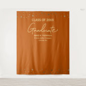 Orange Gold Class 2024 Backdrop Abschluss Wandteppich (Vorderseite)