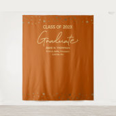 Orange Gold Class 2024 Backdrop Abschluss Wandteppich (Vorderseite)