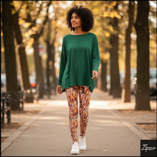 Orange Gold Crowded Dog Face Repeat Pattern Leggings