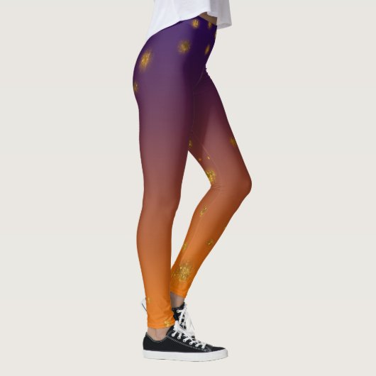 Orange Gold Custom Leggings (Rechts)