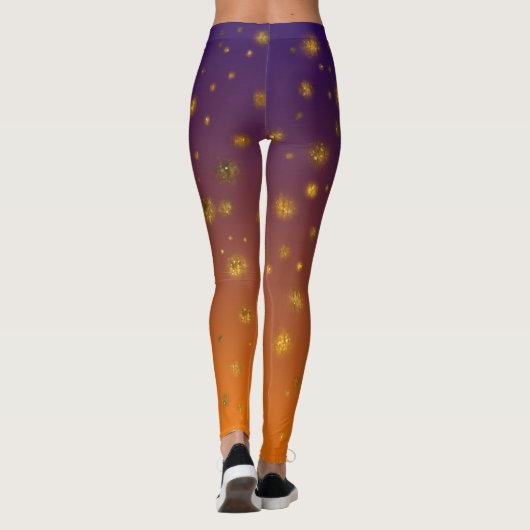 Orange Gold Custom Leggings (Rückseite)