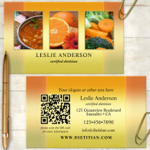 Orange Gold Fotos Dietitian Nutritionist QR Code