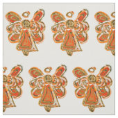 Orange Gold Guardian Angel Kunststoffe Stoff (Muster)