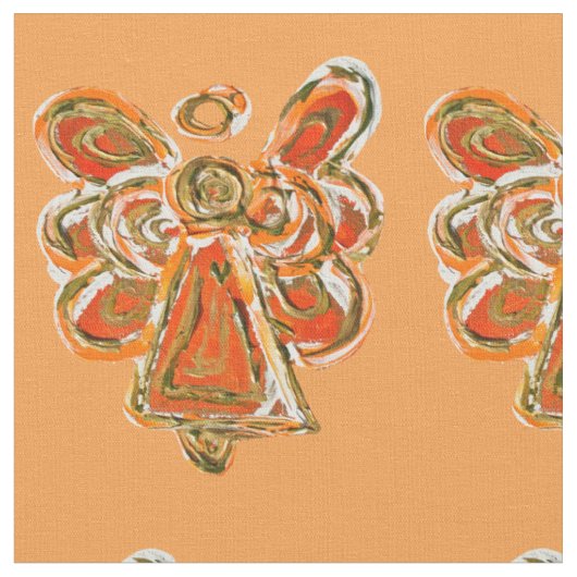 Orange Gold Guardian Angel Kunststoffe Stoff (Nahaufnahme)