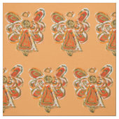Orange Gold Guardian Angel Kunststoffe Stoff (Muster)