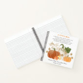 Orange Gold Halloween Fall Baby Showbook Notizblock (Innenseite)