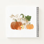 Orange Gold Halloween Fall Baby Showbook Notizblock (Rückseite)