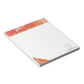 Orange Gold Marble Business-Branding Notepad Notizblock (angewinkelt)