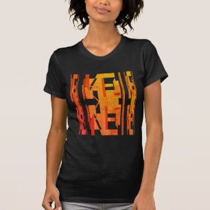 Orange Gold Shades MCM Aussehen verblassend Effekt T-Shirt