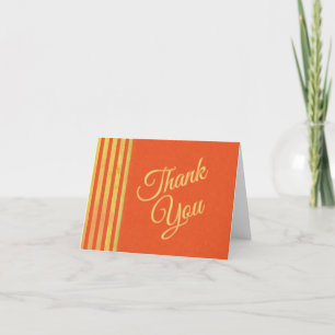 Orange Gold Vintag Look Geburtstag, nur weil Dankeskarte