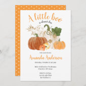 Orange Gold Wasserfarbe Pumpkins Baby Dusche Einladung (Vorne/Hinten)