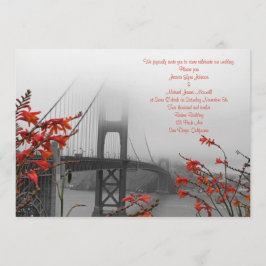 Orange Golden Gate Hochzeit Einladung