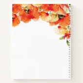 Orange Golden Poppy Letters to Daughter Journal Notizblock (Rückseite)