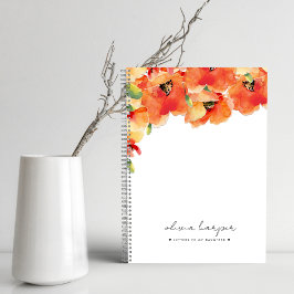 Orange Golden Poppy Letters to Daughter Journal Notizblock
