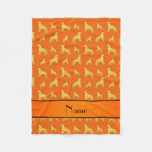 Orange Golden Retriever Hunde mit personalisiertem Fleecedecke