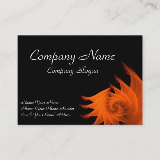 Orange goldenes Verhältnis Visitenkarte (Vorderseite)