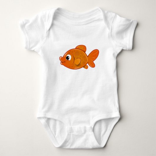 Orange Goldfish Baby Strampler (Vorderseite)