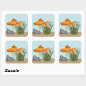 Orange Goldfish Nature Aquarium Sticker Sheet (Blatt)