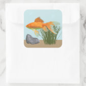 Orange Goldfish Nature Aquarium Sticker Sheet (Tasche)