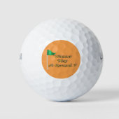 Orange Golf Play Rund um den Spaß Golfball (Vorderseite)