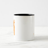 Orange Golf Zweifarbige Tasse (Mittel)