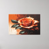 Orange Gothic Rose Leinwanddruck (Vorderseite)