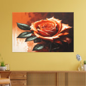 Orange Gothic Rose Leinwanddruck (Insitu (Wohnzimmer))