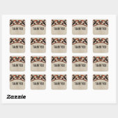 Orange Gothic Wirbel Danke Stickers (Blatt)
